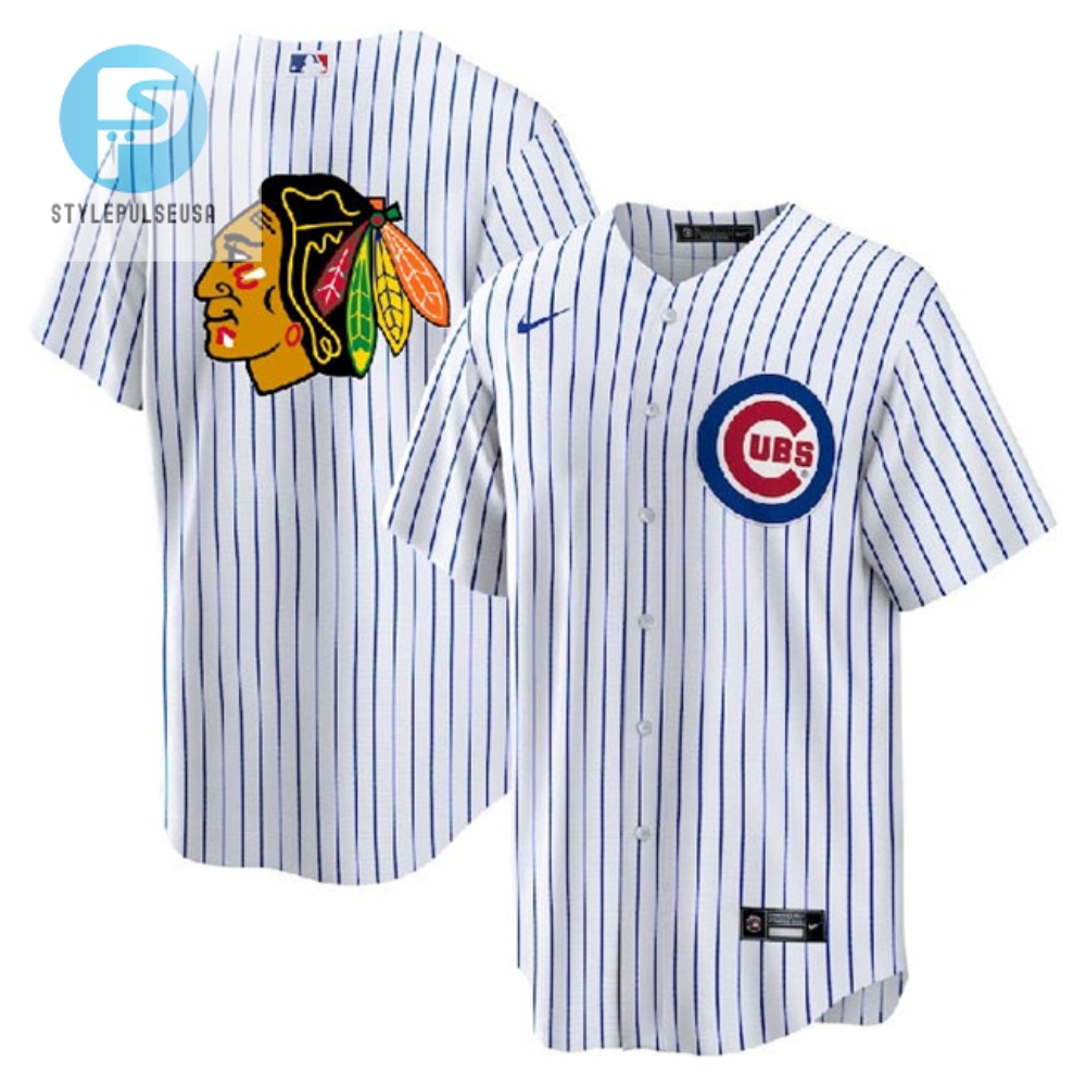 Chicago Sports Fusion Cool Comfy White Stitched Jersey