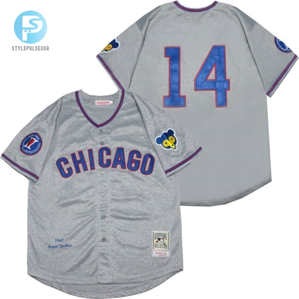 Score Big With The Ernie Banks 14 Grey Jersey  Cubs Humor