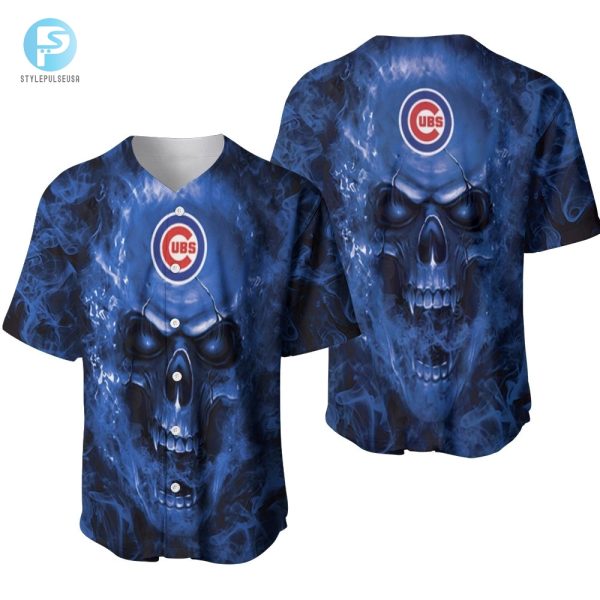 Chicago Cubs Skull Jersey Spooky Cool Fan Gear stylepulseusa 1 1