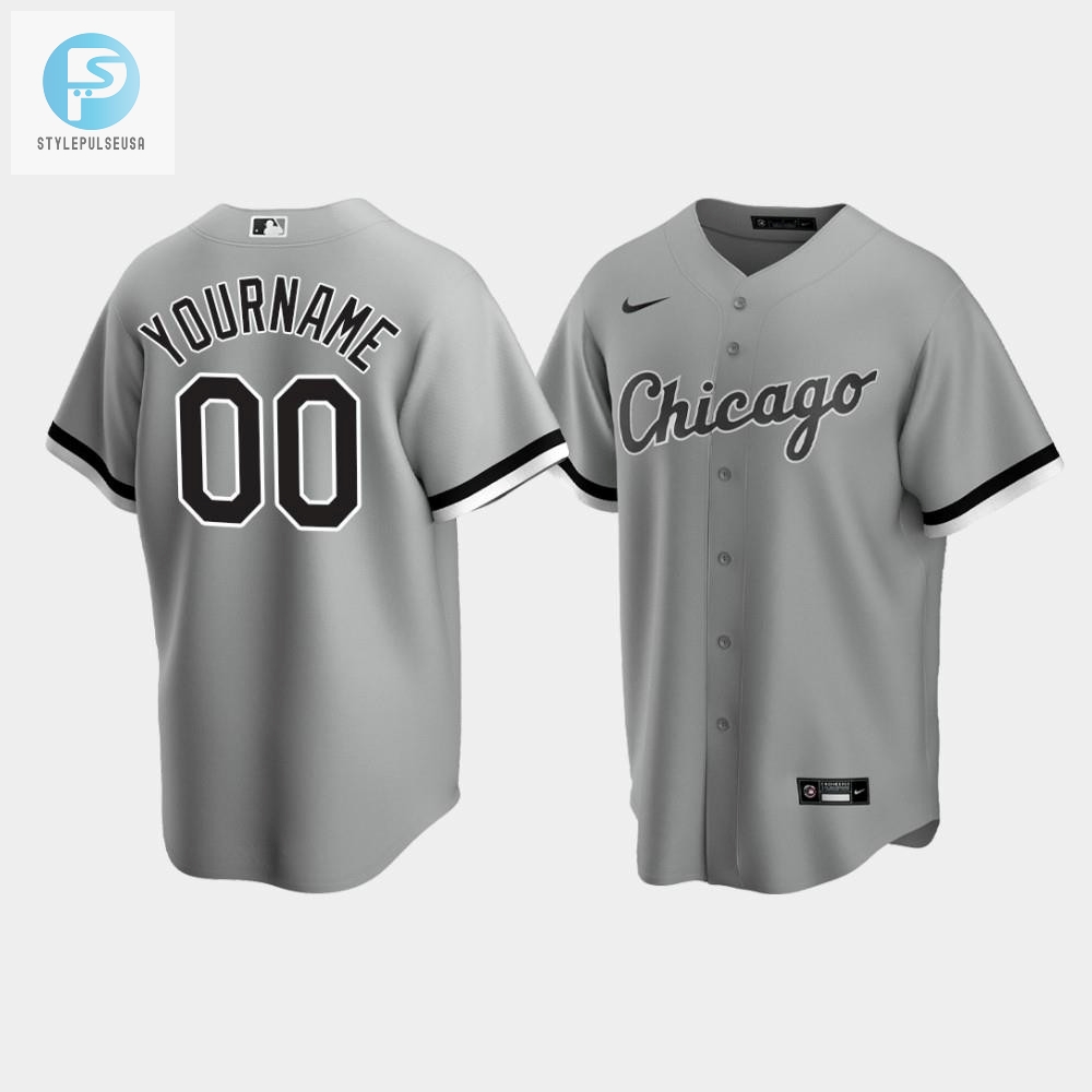 Get Your Sox On Custom Gray Jersey For Men