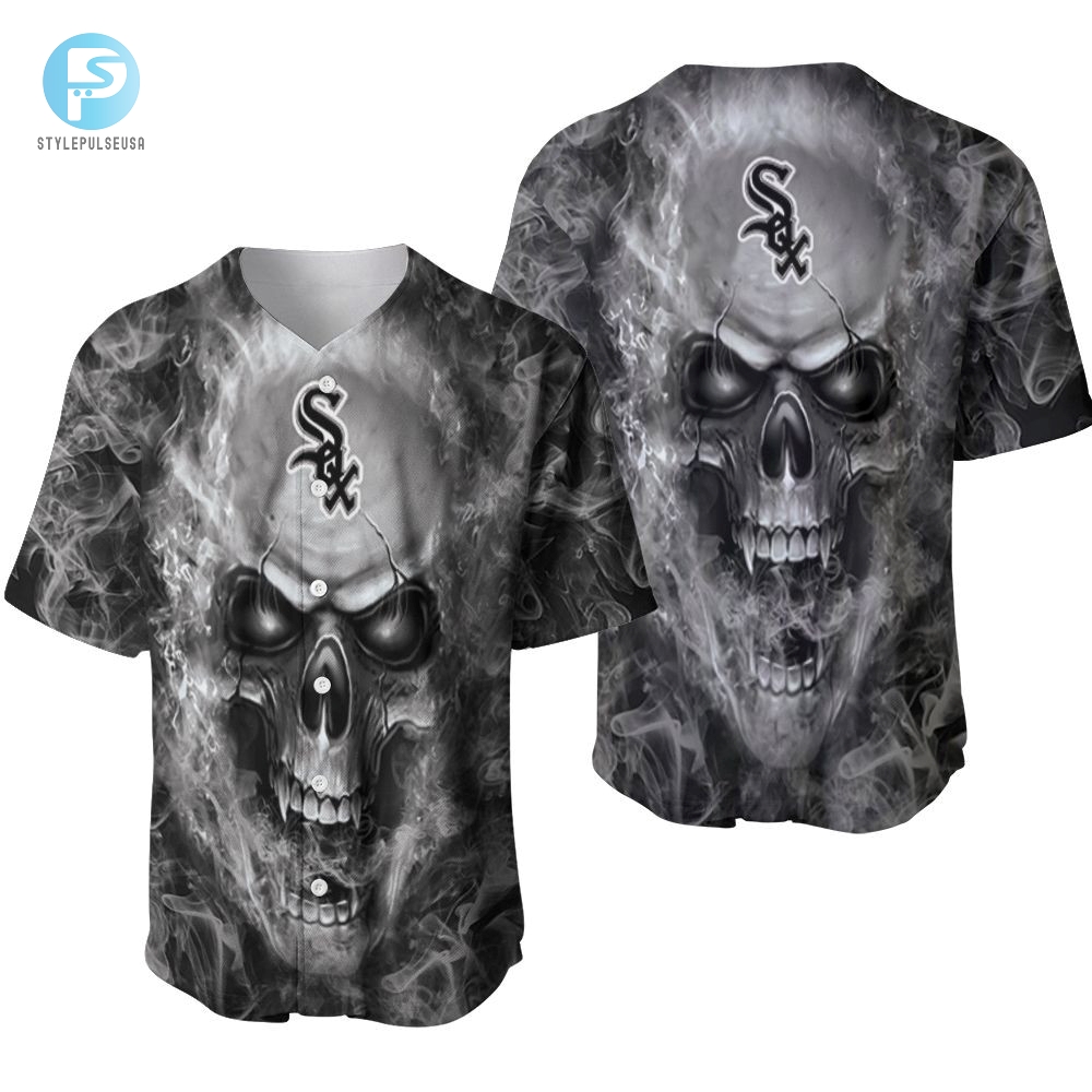 Rock On With Our Hilarious White Sox Skull Jersey