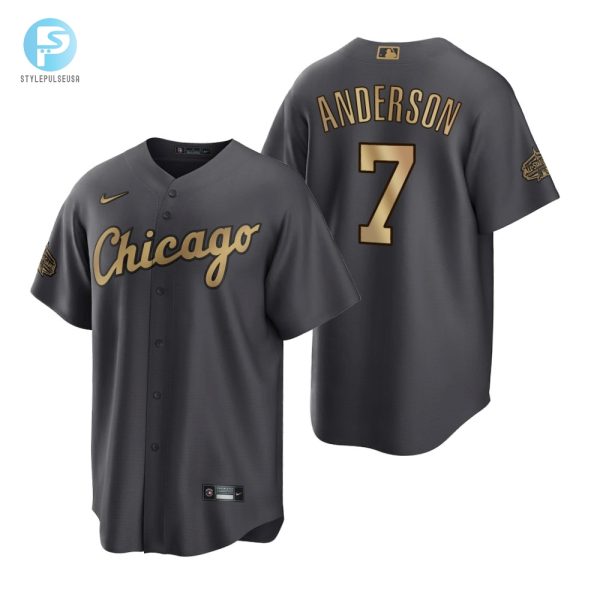 Hit A Homer Tim Anderson Allstar Jersey Charcoal Charm stylepulseusa 1