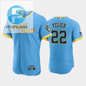 Yelich 22 Brewin Hits In Powder Blue Get Your Laughs Here stylepulseusa 1 1