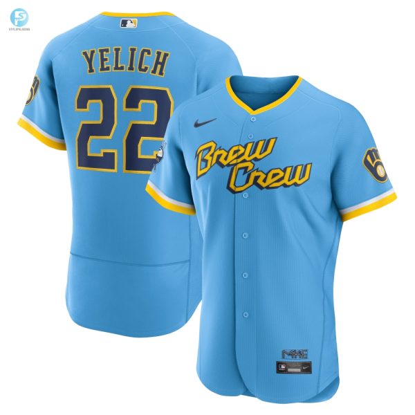 Score Big With Yelichs Powder Blue Brewers Jersey stylepulseusa 1