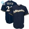 Hit A Holy Home Run Yelich Brew Crew Jersey Navy stylepulseusa 1