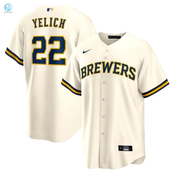 Step Up To The Plate In Style Yelich Cream Jersey Craze stylepulseusa 1