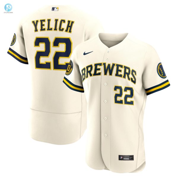 Swing Into Faith With Yelis Cream Brewers Jersey stylepulseusa 1