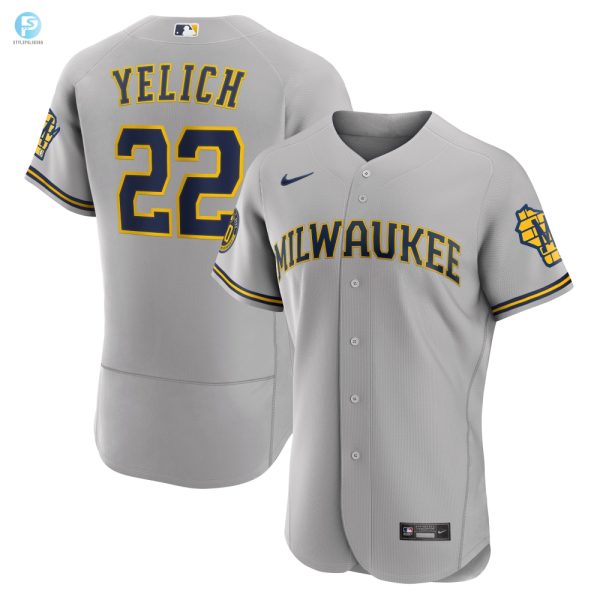 Hit The Road In Style Christian Yelichs Gray Brewers Jersey stylepulseusa 1