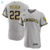 Hit A Home Run In Style With Yelichs Gray Brewers Jersey stylepulseusa 1