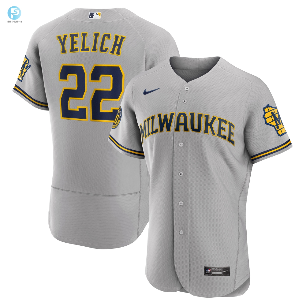 Hit A Home Run In Style With Yelichs Gray Brewers Jersey