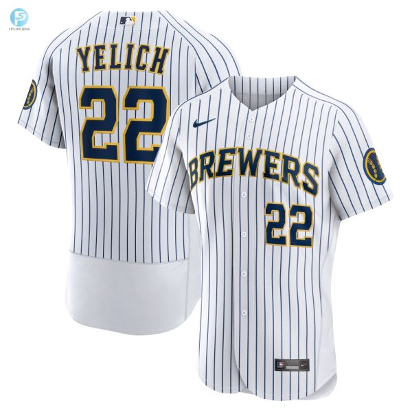 Swing In Style Yelich Brewers White Jersey Holy Hits stylepulseusa 1