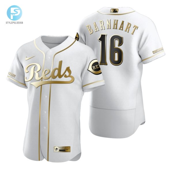 Score Big Laughs Reds 16 Tucker Barnhart Golden Jersey stylepulseusa 1 1