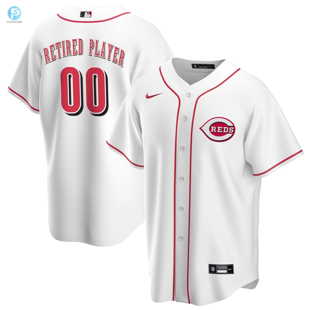 Cincinnati Reds Home Pickaplayer Retired Roster Replica Jersey  White Custom Jerseys Mlb 