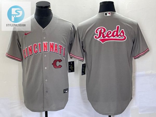 Cincinnati Reds Jersey Grey stylepulseusa 1 1