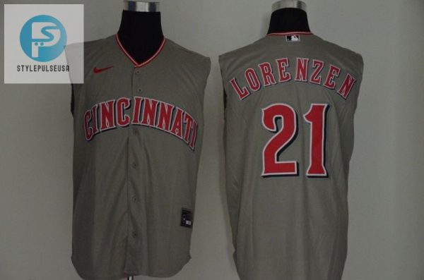 Cincinnati Reds Michael Lorenzen 21 2020 Mlb Grey Jersey stylepulseusa 1 1