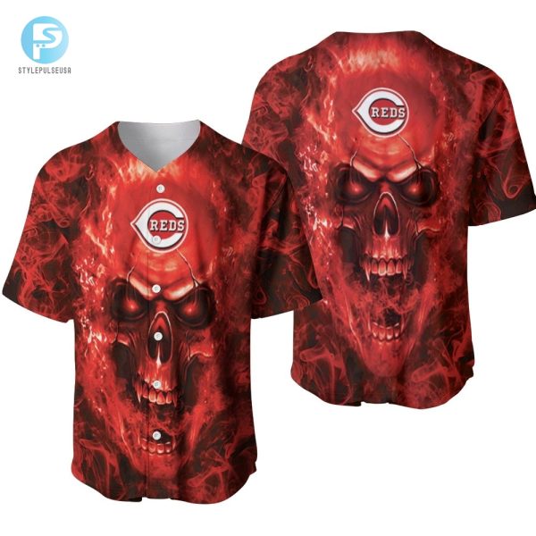 Cincinnati Reds Mlb Fan Skull Baseball Jersey stylepulseusa 1 1