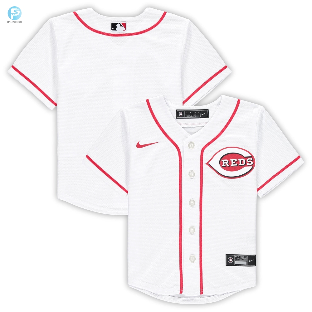 Cincinnati Reds Preschool Home Replica Team Jersey  White Mlb 