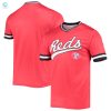 Cincinnati Reds Stitches Cooperstown Collection Vneck Team Color Jersey Redblack Mlb stylepulseusa 1