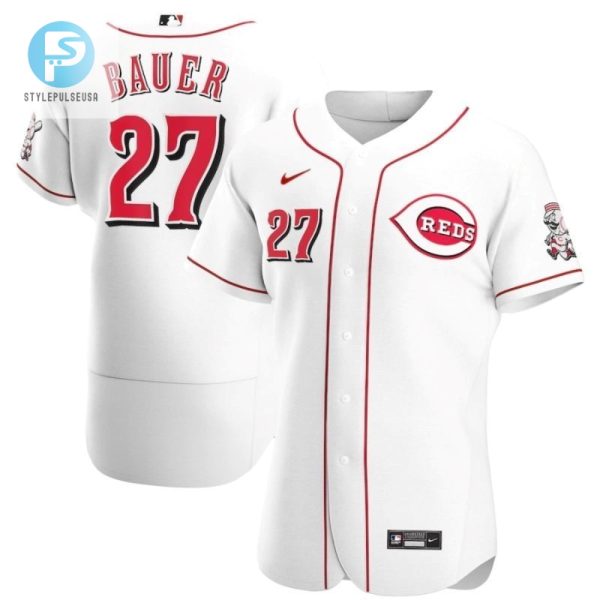 Cincinnati Reds Trevor Bauer 27 2020 Mlb White Jersey stylepulseusa 1