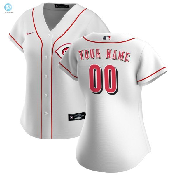 Cincinnati Reds Womens Home Replica Custom Jersey White Custom Jerseys Mlb stylepulseusa 1 1