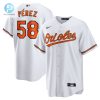 Cionel Perez 58 Baltimore Orioles Home Men Jersey White stylepulseusa 1