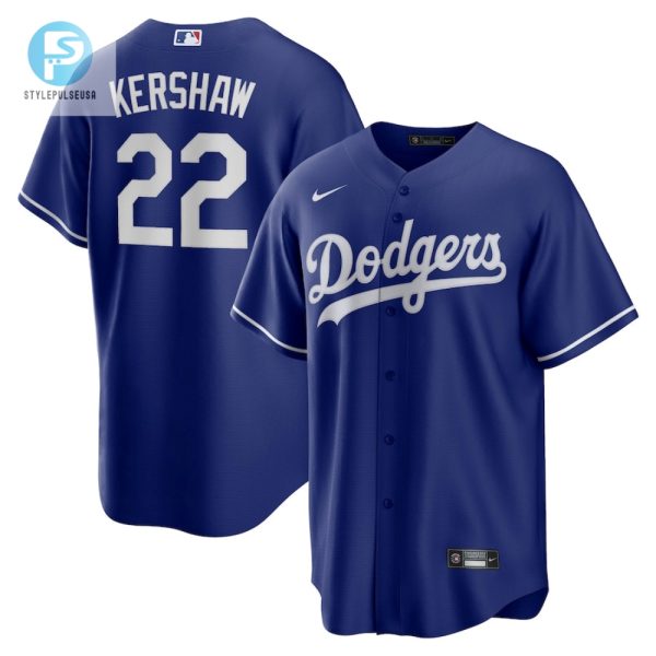 Clayton Kershaw 22 Los Angeles Dodgers Alternate Men Jersey Navy stylepulseusa 1