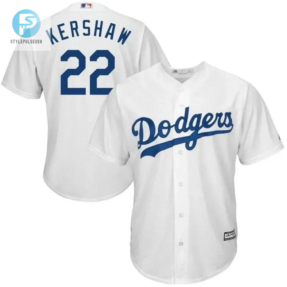 Clayton Kershaw 22 Los Angeles Dodgers Big And Tall Cool Base Player Jersey  White 