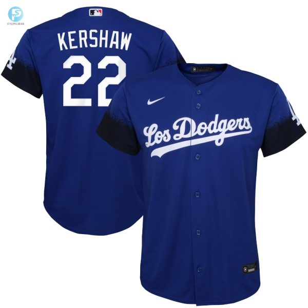 Clayton Kershaw Los Angeles Dodgers 2021 City Connect Replica Player Jersey Royal Mlb stylepulseusa 1 1