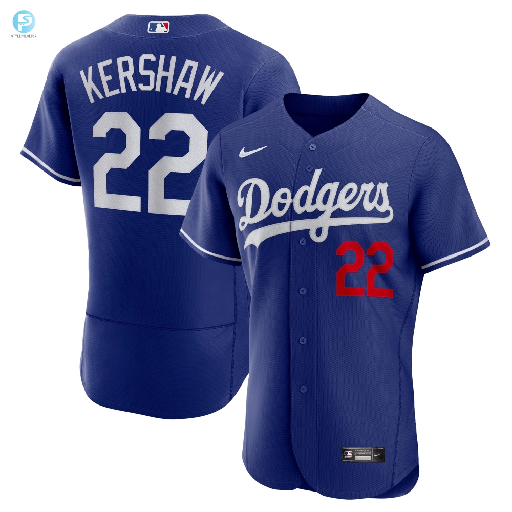 Clayton Kershaw Los Angeles Dodgers Alternate Authentic Player Jersey Royal Mlb 