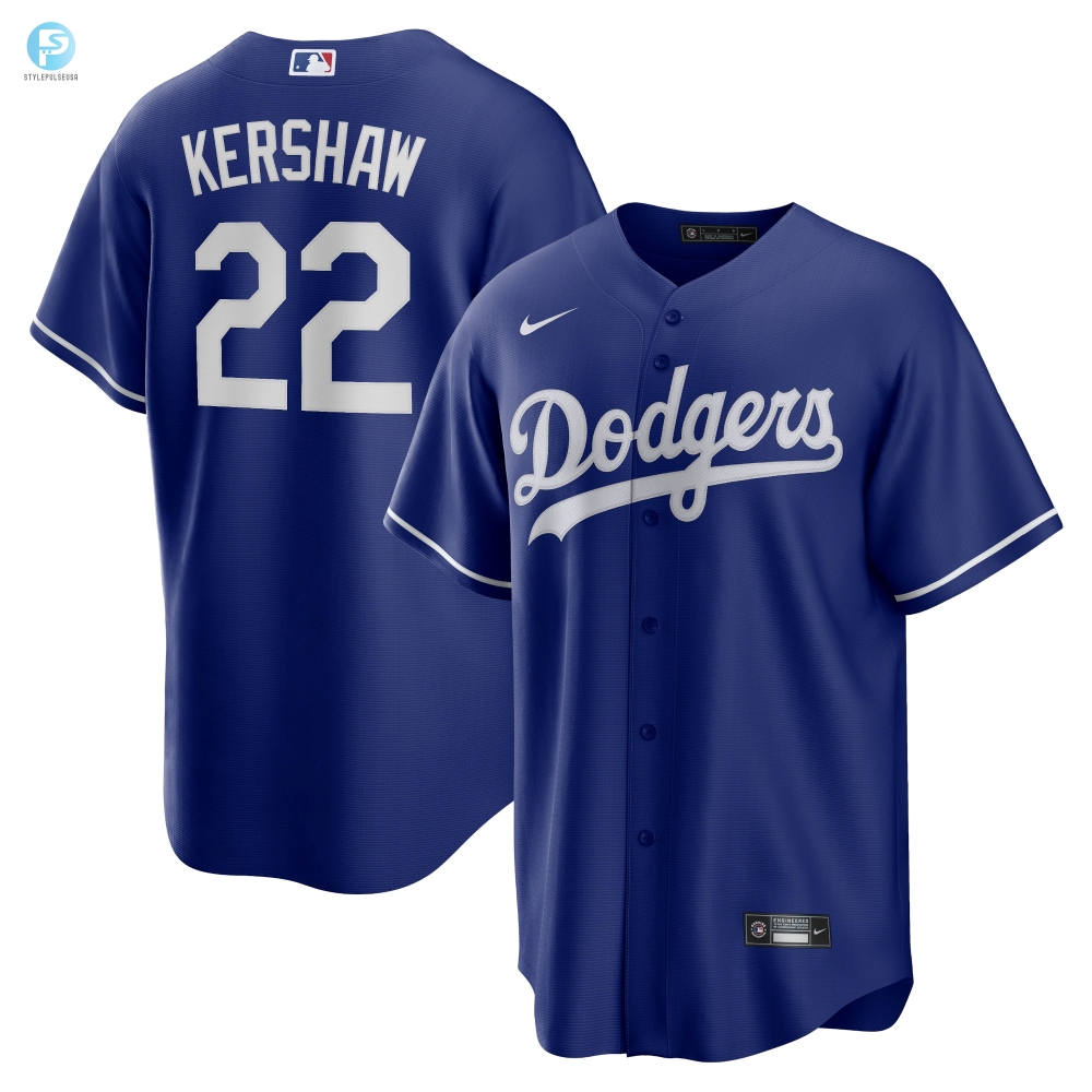 Clayton Kershaw Los Angeles Dodgers Alternate Replica Player Name Jersey  Royal Mlb 