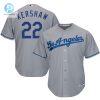 Clayton Kershaw Los Angeles Dodgers Cool Base Player Jersey Gray stylepulseusa 1