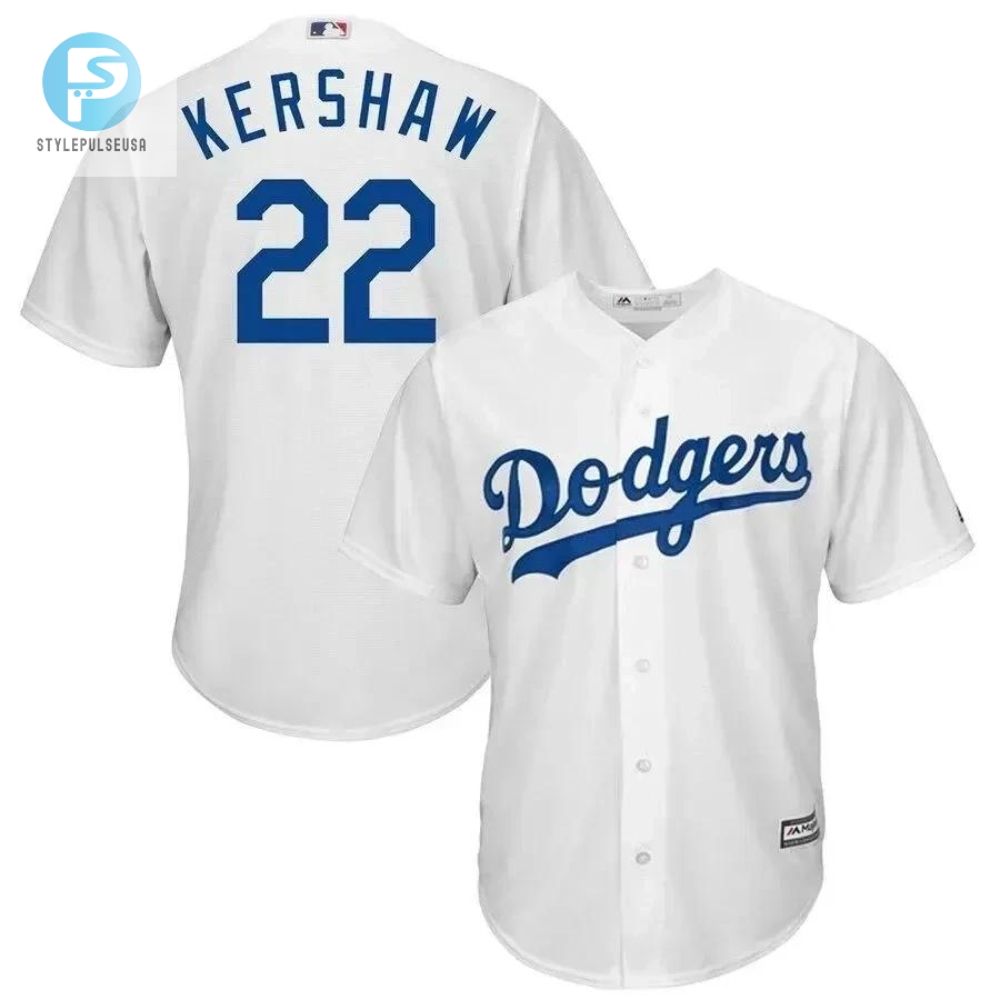 Clayton Kershaw Los Angeles Dodgers Cool Base Player Jersey  White 