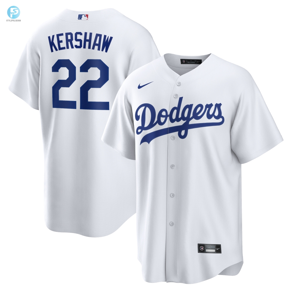 Clayton Kershaw Los Angeles Dodgers Home Replica Player Name Jersey White Mlb 