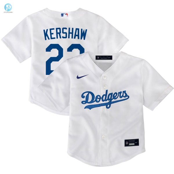 Clayton Kershaw Los Angeles Dodgers Toddler Home Replica Player Jersey White Mlb stylepulseusa 1