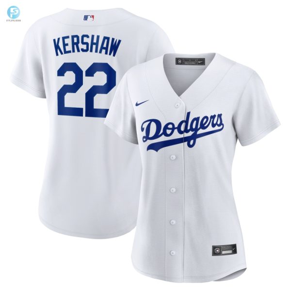 Clayton Kershaw Los Angeles Dodgers Womens Home Replica Player Jersey White Mlb stylepulseusa 1