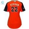 Clayton Kershaw National League Majestic Womens 2017 Mlb Allstar Game Home Run Derby Jersey Orange stylepulseusa 1