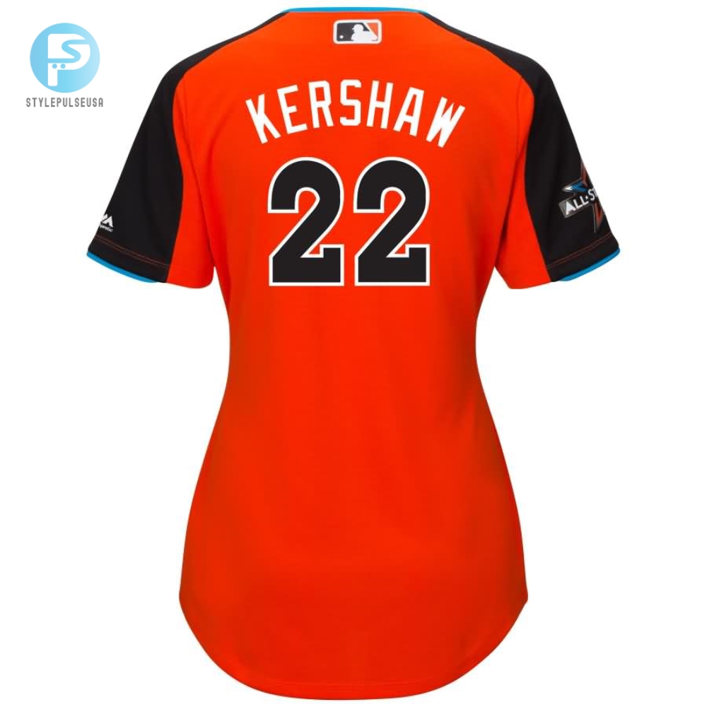 Clayton Kershaw National League Majestic Womens 2017 Mlb Allstar Game Home Run Derby Jersey  Orange 