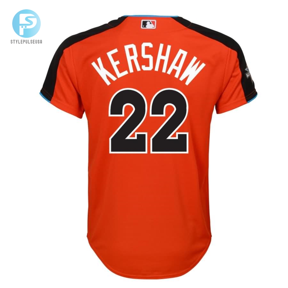 Clayton Kershaw National League Majestic Youth 2017 Mlb Allstar Game Home Run Derby Jersey  Orange 