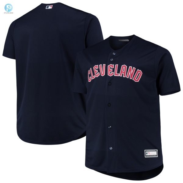 Cleveland Guardians Big Tall Alternate Replica Team Jersey Navy Mlb stylepulseusa 1