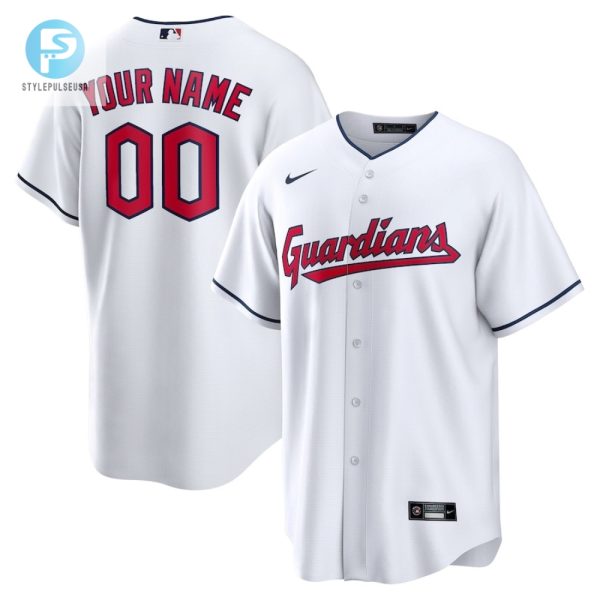 Cleveland Guardians Custom Men Jersey White stylepulseusa 1