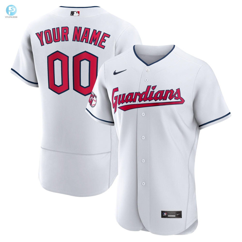 Cleveland Guardians Official Authentic Custom Jersey  White Custom Jerseys Mlb 