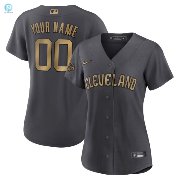 Cleveland Guardians Womens 2022 Mlb Allstar Game Replica Custom Jersey Charcoal Custom Jerseys Mlb stylepulseusa 1