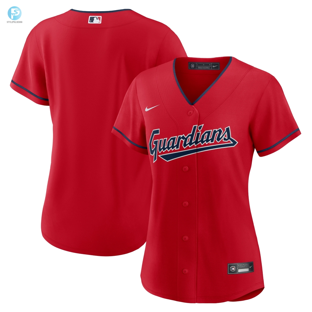 Cleveland Guardians Womens Alternate Replica Team Jersey Red Mlb 