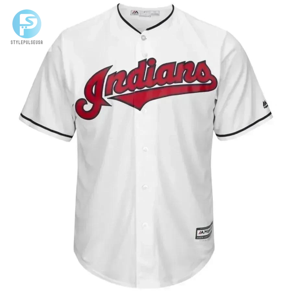 Cleveland Indians Home Big And Tall Cool Base Team Jersey  White 