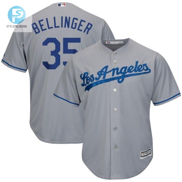 Cody Bellinger Los Angeles Dodgers Wordmark Cool Base Player Jersey Gray stylepulseusa 1