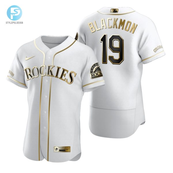 Colorado Rockies 19 Charlie Blackmon Mlb Golden Brandedition White Jersey Gift For Rockies Fans stylepulseusa 1