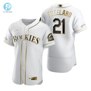 Colorado Rockies 21 Kyle Freeland Mlb Golden Brandedition White Jersey Gift For Rockies Fans stylepulseusa 1 1