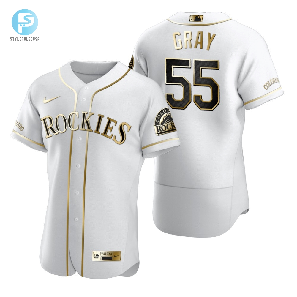 Colorado Rockies 55 Jon Gray Mlb Golden Brandedition White Jersey Gift For Rockies Fans 