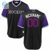 Colorado Rockies 2020 Players Weekend Cool Base Pickaplayer Roster Jersey Black Purple stylepulseusa 1