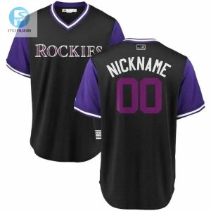 Colorado Rockies 2020 Players Weekend Cool Base Pickaplayer Roster Jersey Black Purple stylepulseusa 1 1